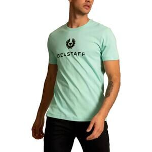 Belstaff Signature T Shirt Retro Cotton Phoenix Logo Tee Regular Shirt Green